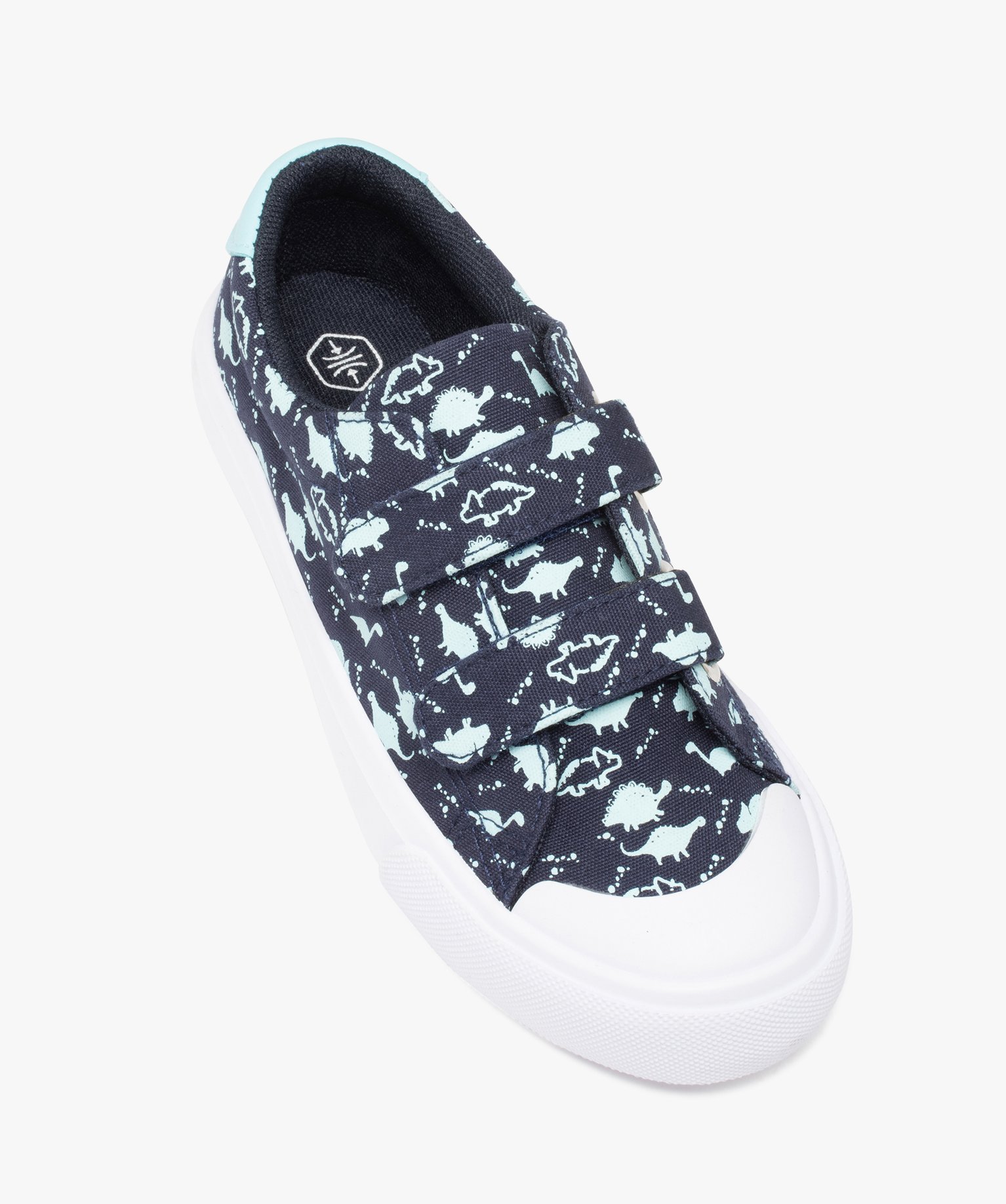 Baskets Garçon en toile imprimée dinosaures marine | GEMO