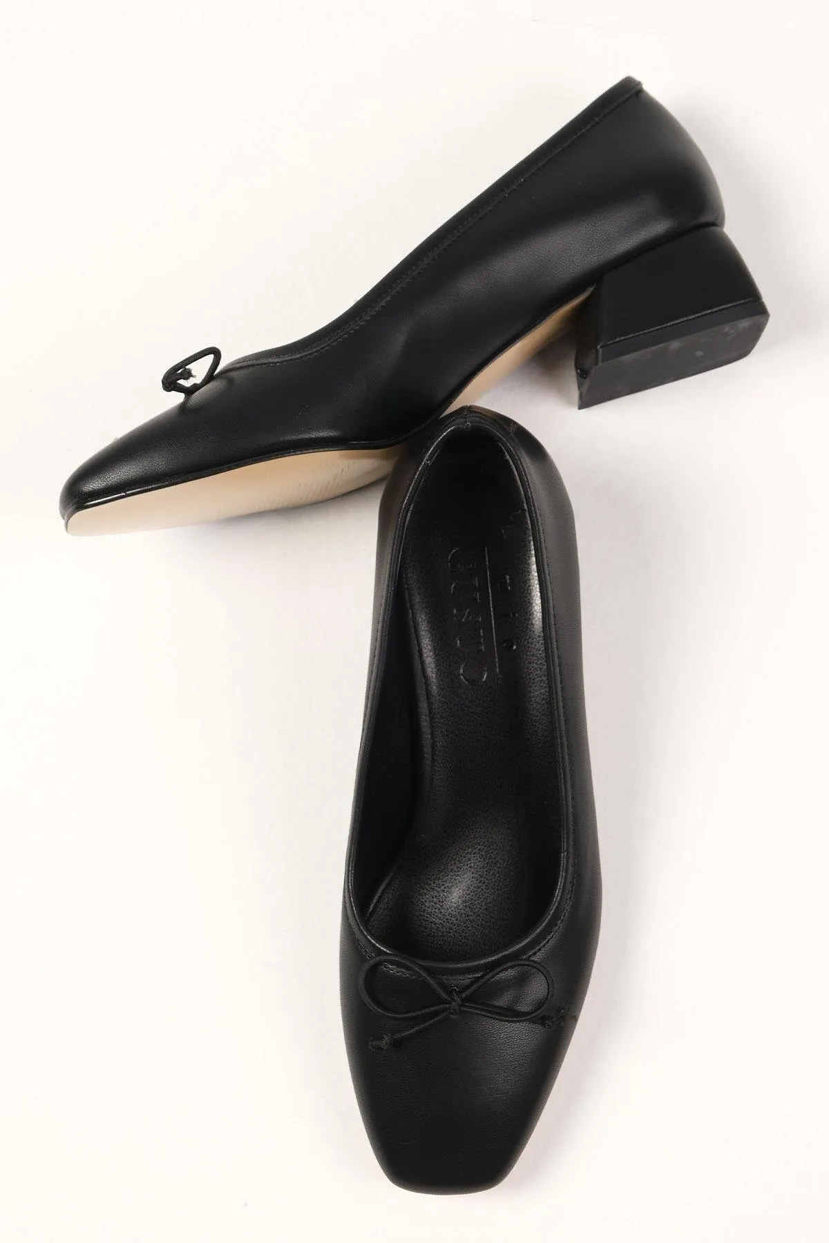 Mio Gusto  Bellamy Damen-Schuhe mit niedrigem Absatz und schwarzer Schleife