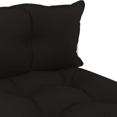 vidaXL Loungesofa Garten-Paletten-Mittelsofa mit Kissen in Schwarz Holz, 1 Teile