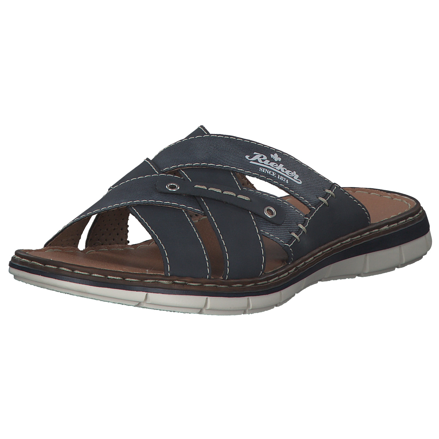 Rieker 25199, Pantoletten, Herren, Grau (Whitedenim/Jeans)