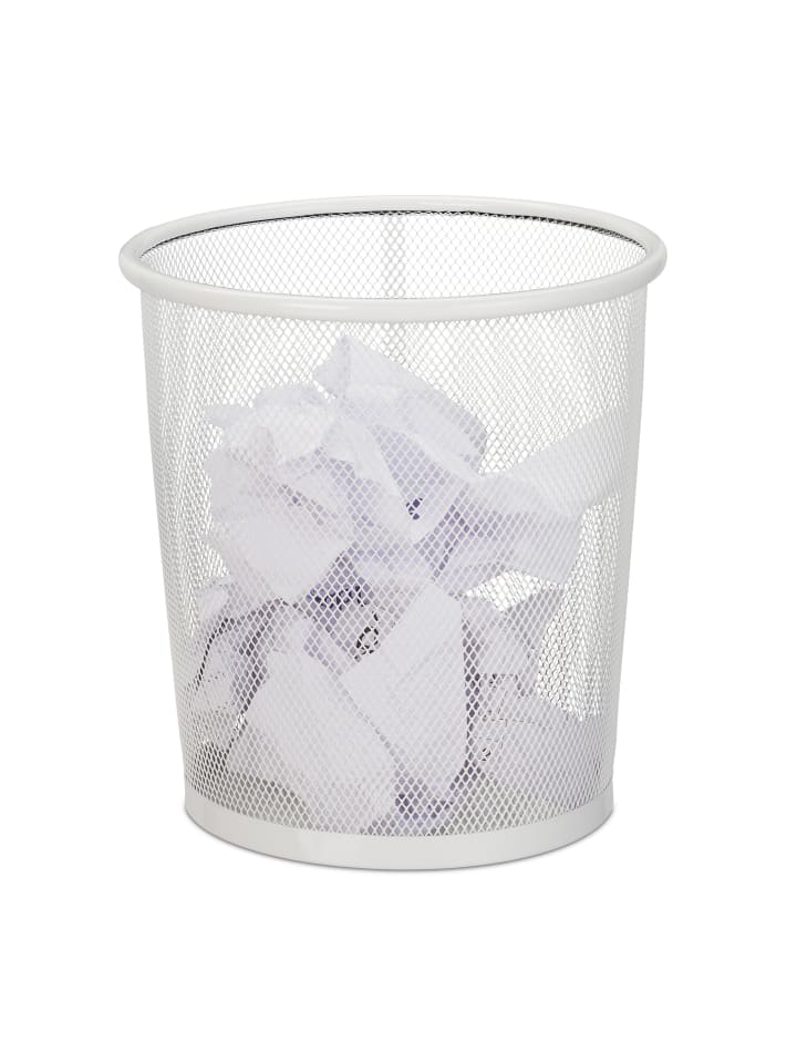 relaxdays Papierkorb in Weiß - Ø 23 cm günstig kaufen onesize
