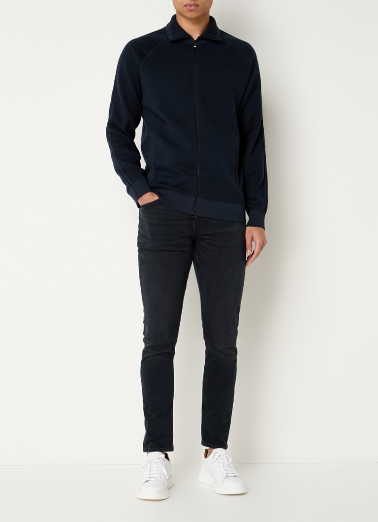 Cardigan HUGO BOSS H-Domico confecționat dintr-un amestec de lână virgină de înaltă calitate și cu guler înalt.