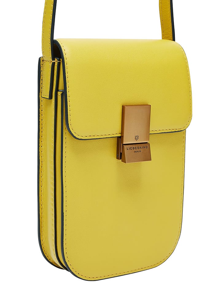 LIEBESKIND BERLIN Leder-Handytasche in Gelb - (B)11 x (H)19 x (T)2 cm günstig kaufen onesize