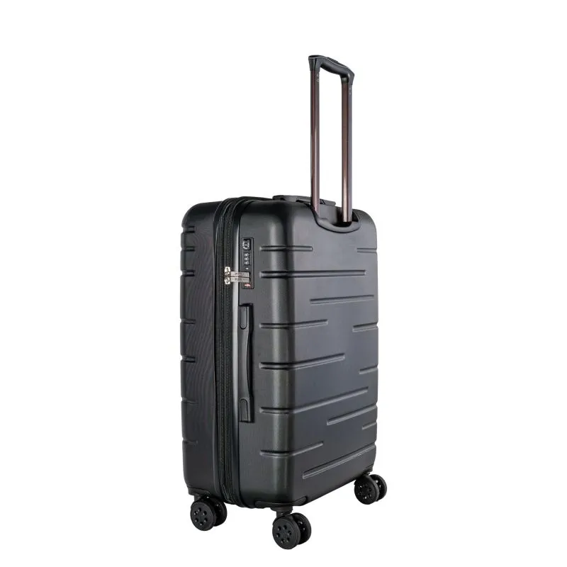 PSNGR Stripes Kofferset 2-teilig (L,M) Erweiterbar - Black