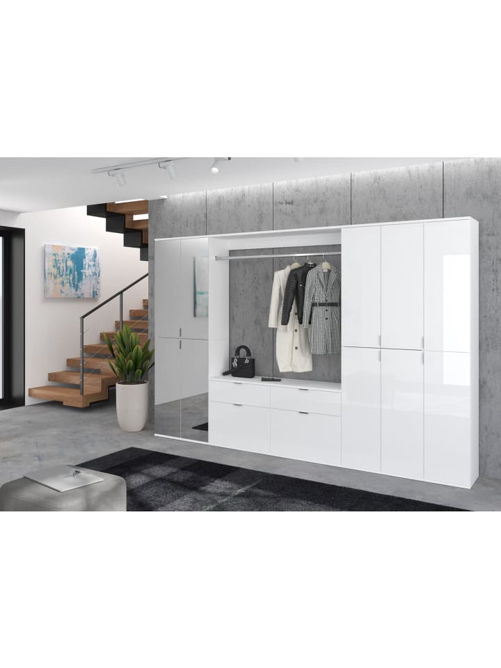 ebuy24 Garderobenaufstellung ProjektX 2 Weiß 121 x 34 cm günstig kaufen onesize