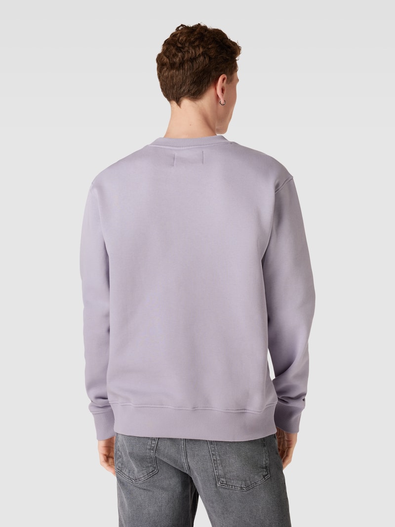 Sweatshirt mit Label-Detail in lavendel