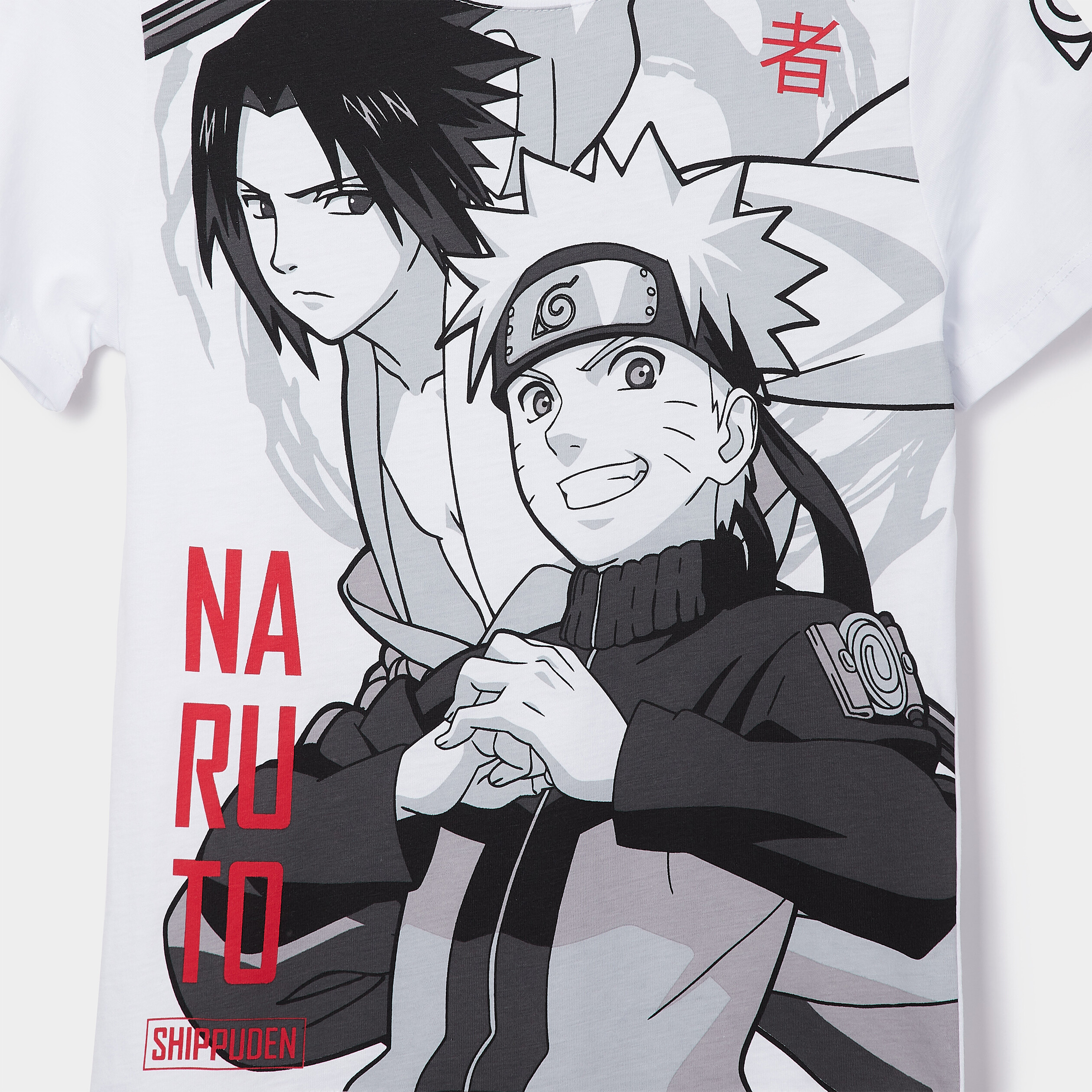 T-shirt manches courtes Naruto blanc garçon | La Halle