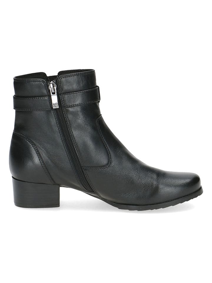 Caprice Leder-Stiefeletten in Schwarz günstig kaufen
