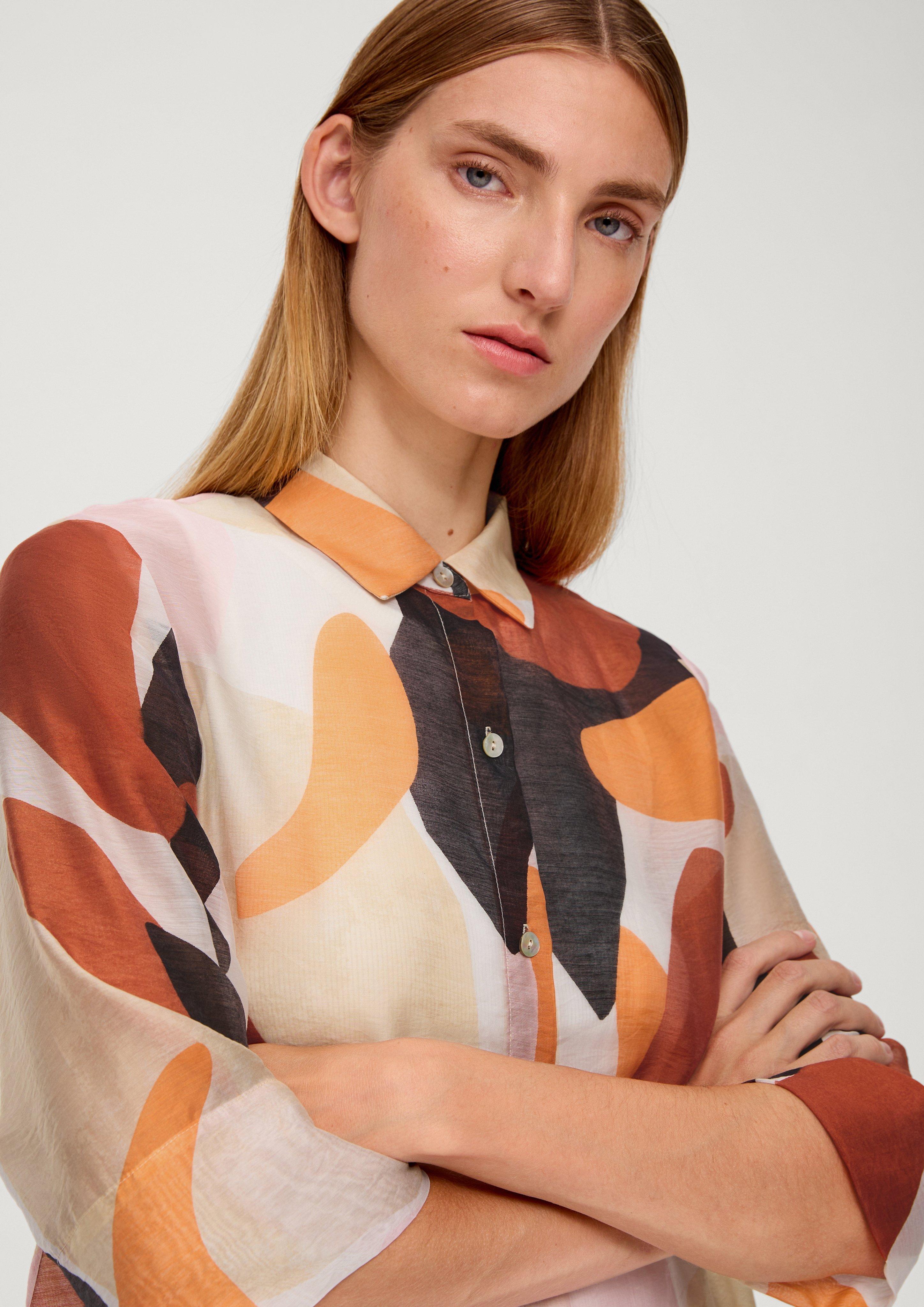 Lange Bluse aus Lyocellmix  2131805-02A1