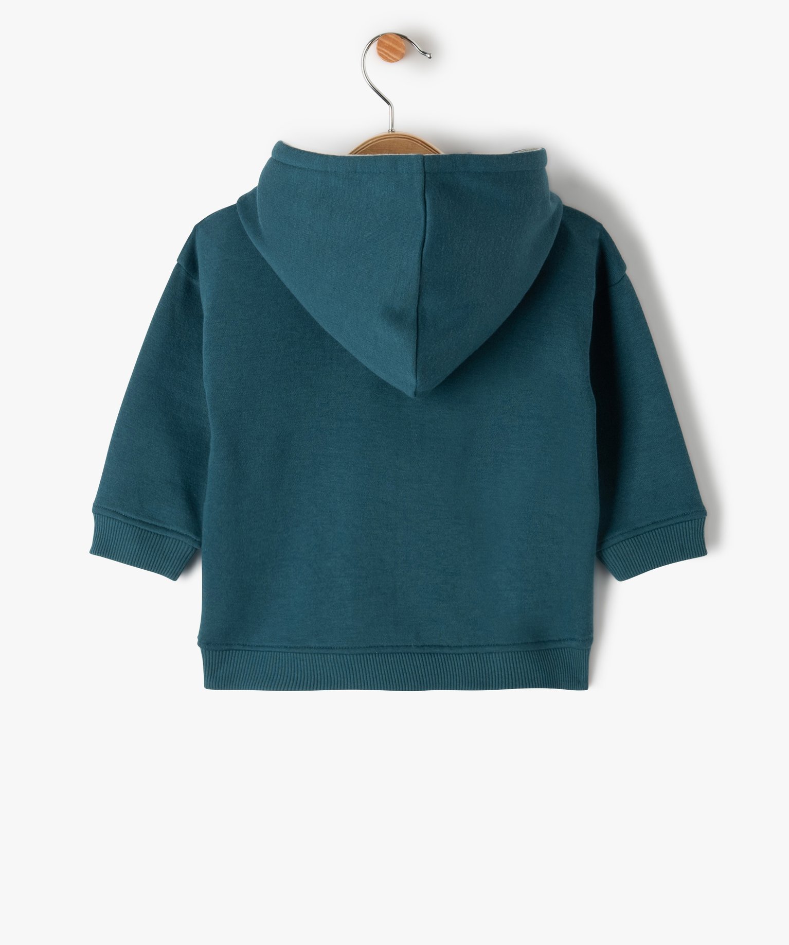 Sweat zippé molletonné à capuche bébé Garçon bleu | GEMO