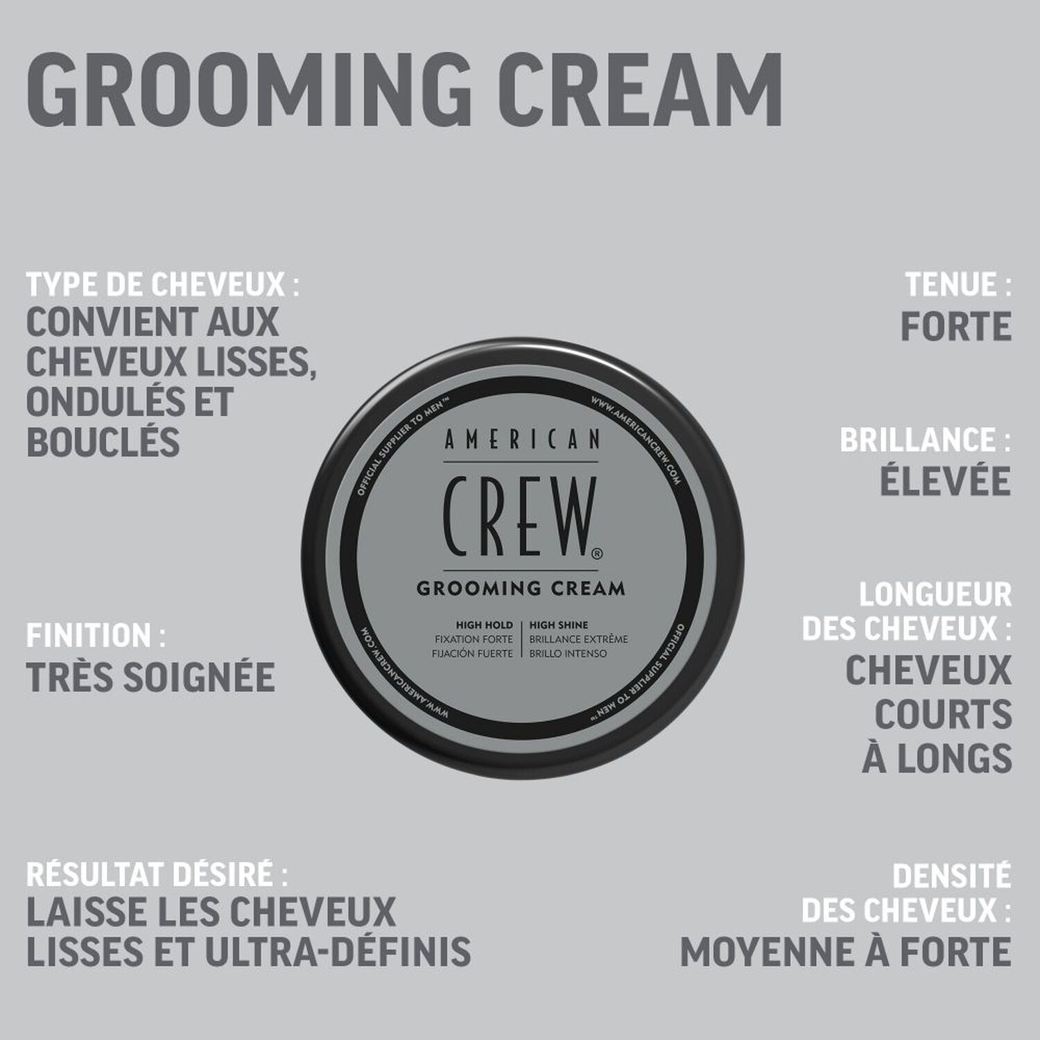 American Crew GROOMING CREAM Cire coiffante