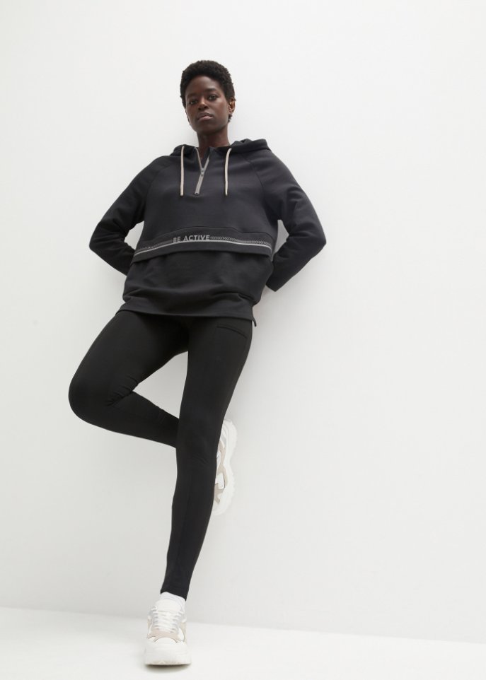 Sweat-Longshirt mit Kapuze