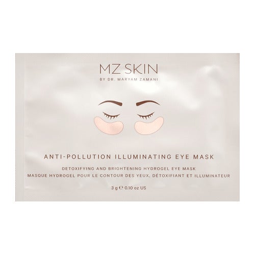 Mascarilla iluminadora antipolución para ojos Mz Skin, 3 gramos.