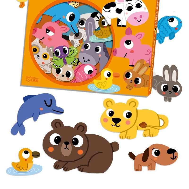 50 gommettes bébés animaux - Lito