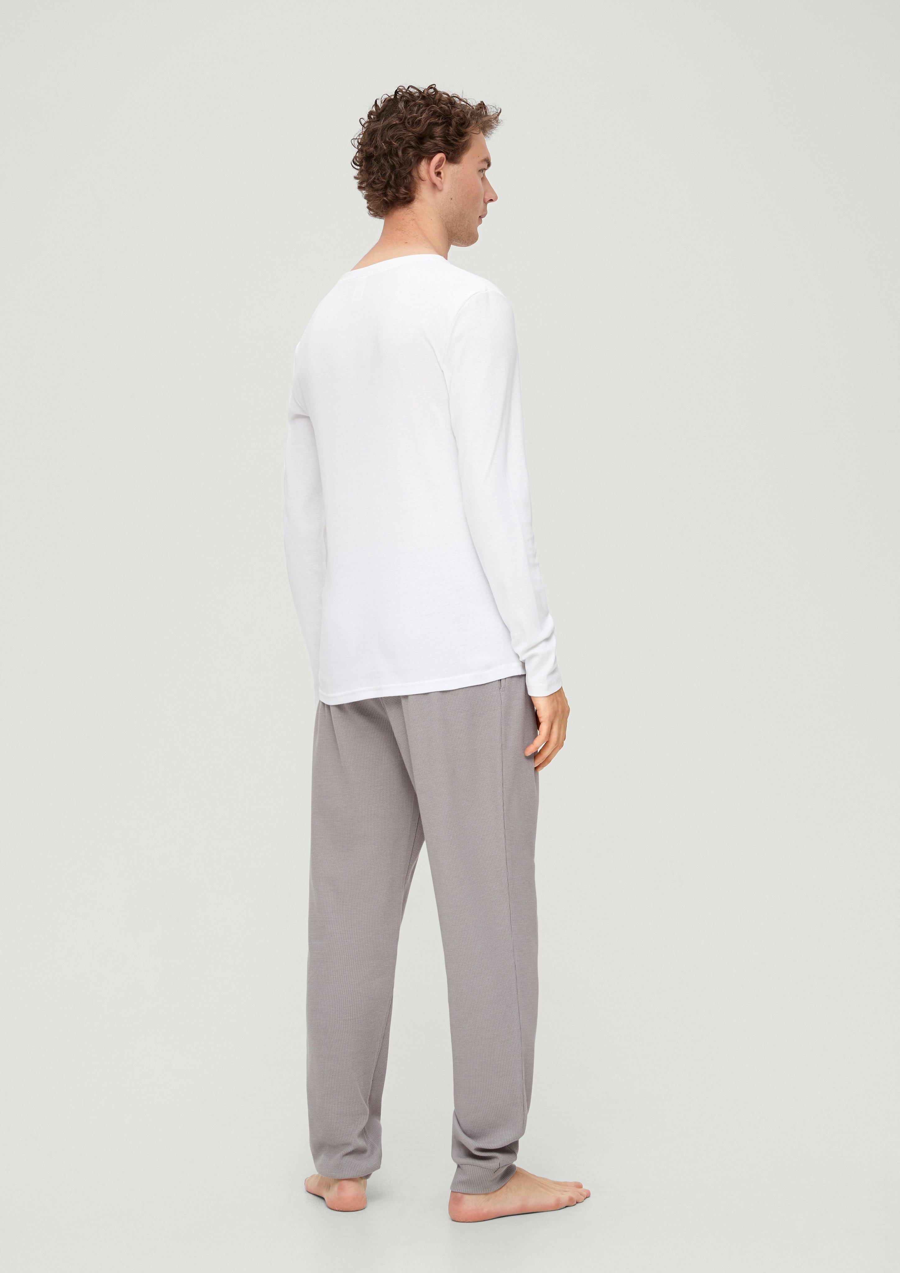 Pyjamahose mit Waffelpiqué-Struktur  6008407-95W1