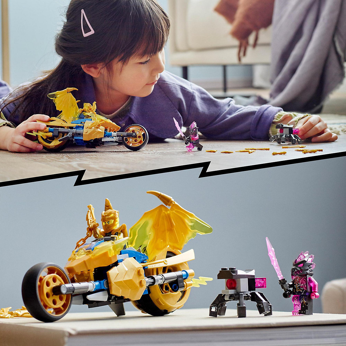 LEGO® Ninjago 71768 Jays Golddrachen-Motorrad