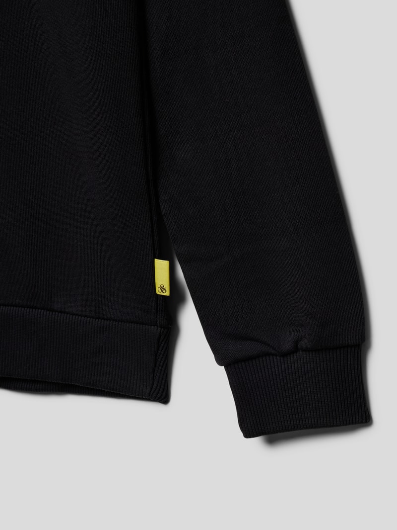 Sweatshirt mit Flockprint in anthrazit