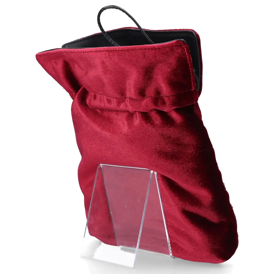 Les Petit Joueurs - Handtasche TRILLY Samt - rot