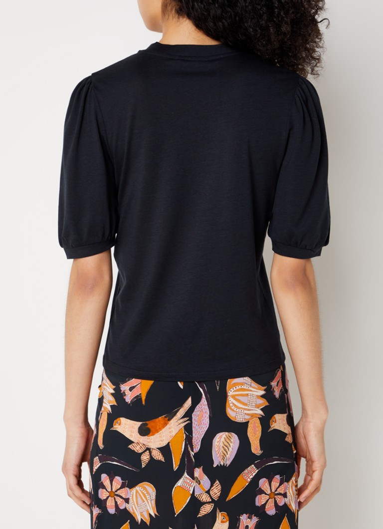 Sessùn Amelando T-shirt in lyocell blend with puff sleeves