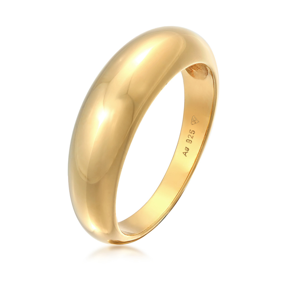 Elli Elli Bague Femmes de base pile intemporelle en argent sterling 925 Bague