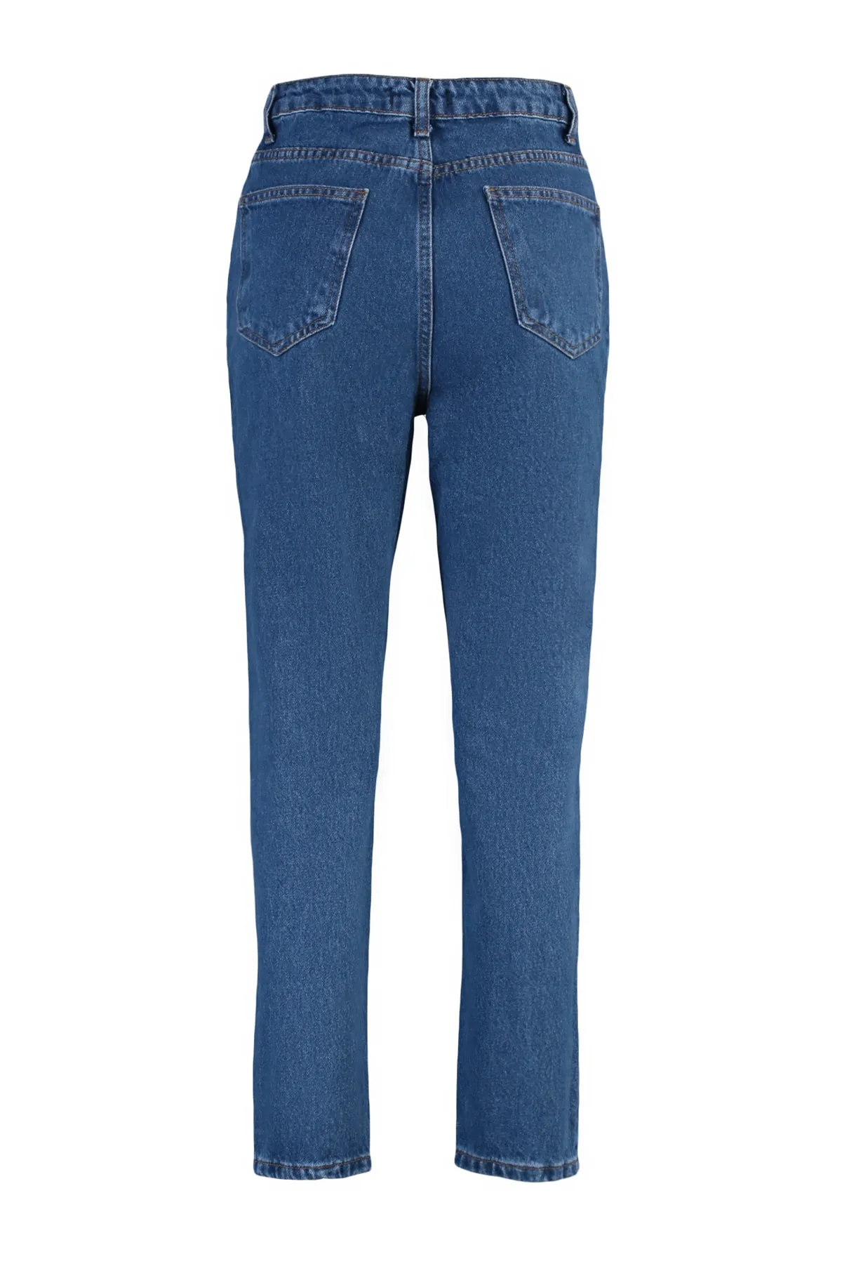 Trendyol Collection  Indigoblaue Mom-Jeans mit hoher Taille TWOSS20JE0108