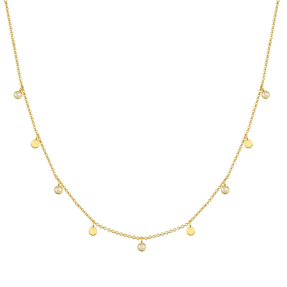 Glanzstücke München Collier en argent Argent sterling Cristal de roche en Or jaune collier