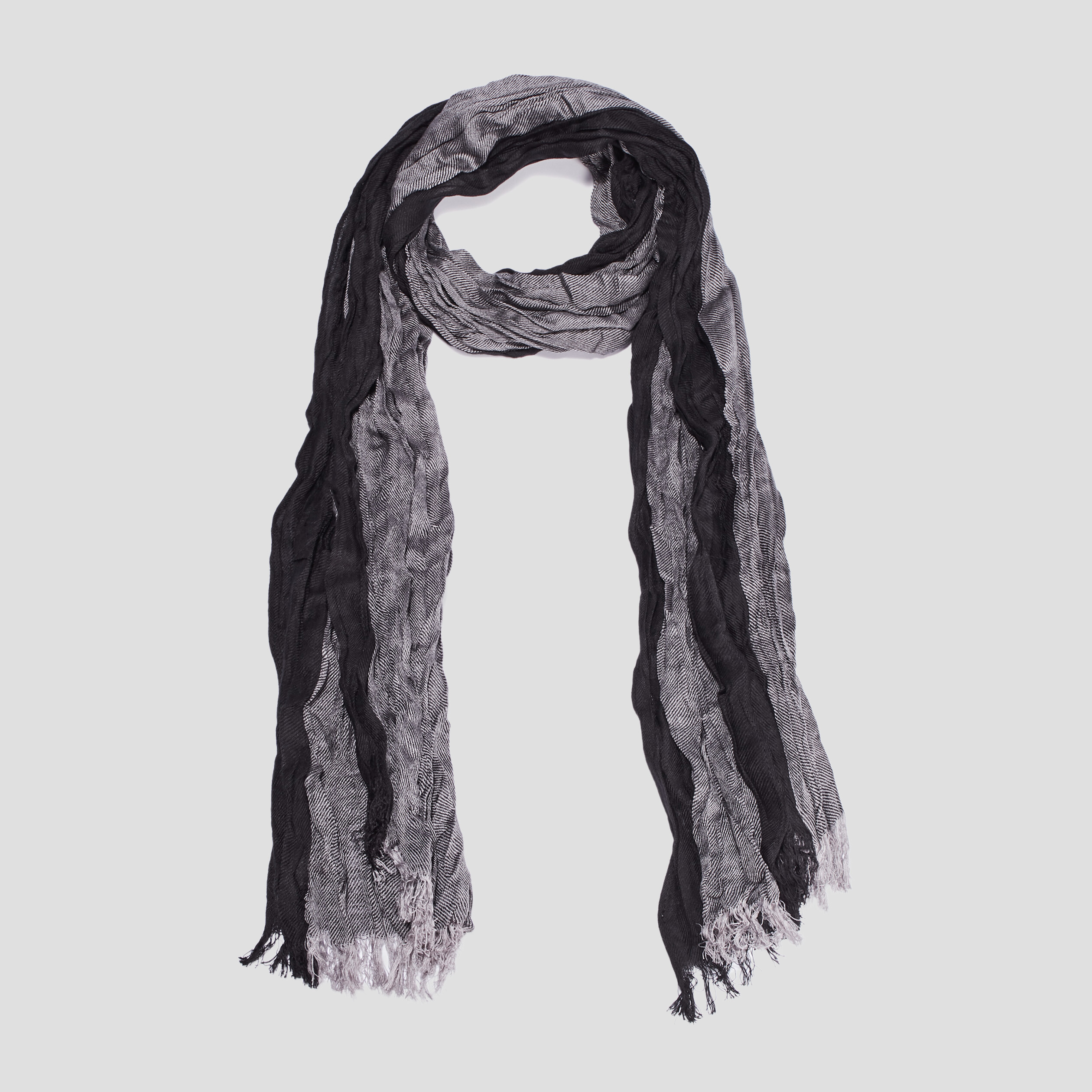 Foulard effet froissé noir homme | La Halle