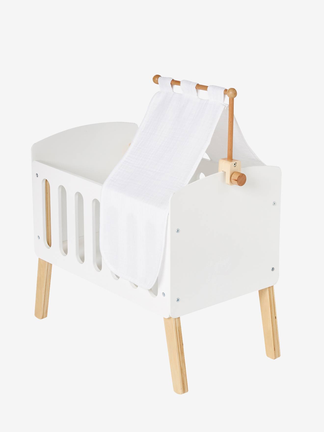 Ciel de lit pour lit poupon en bois FSC® blanc