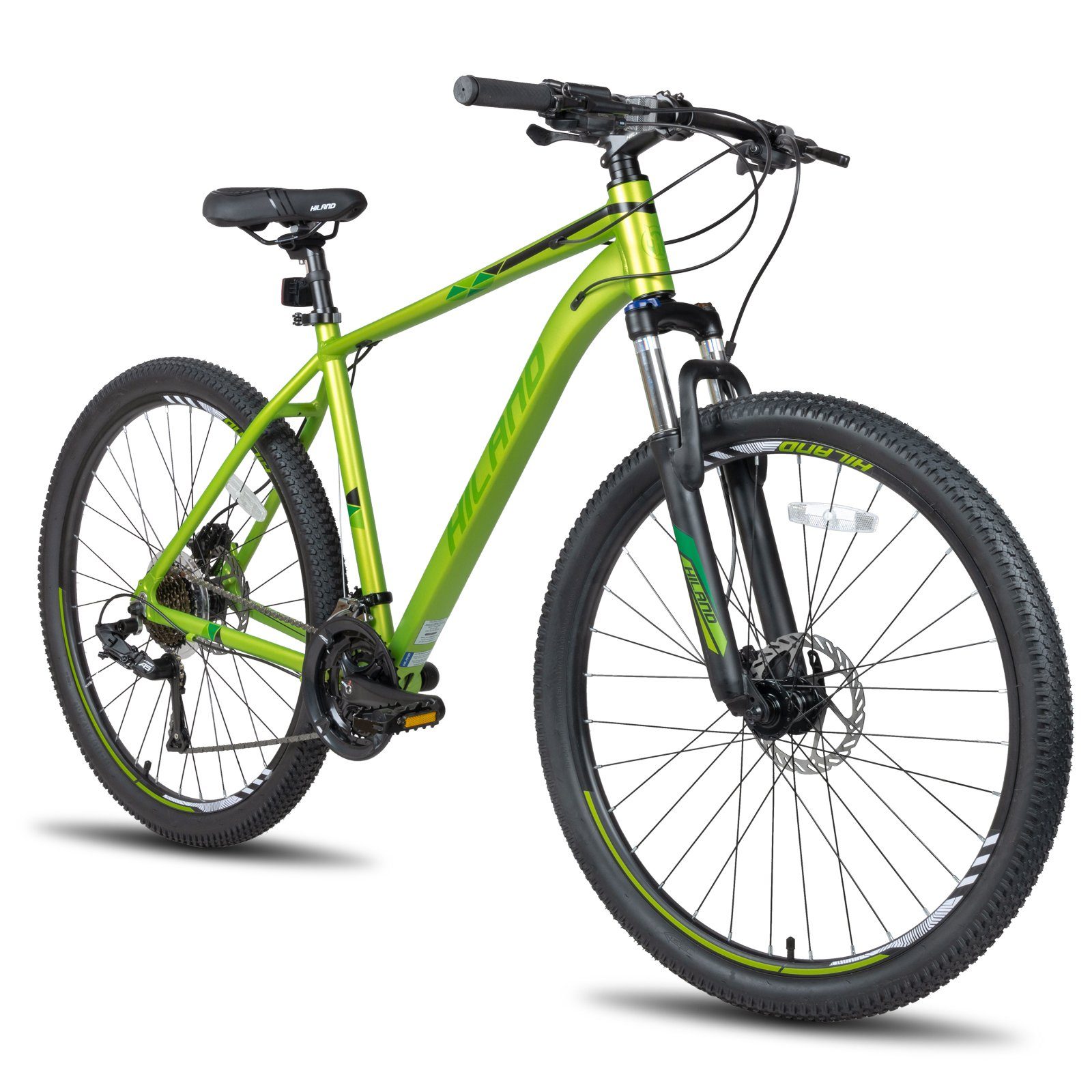 HILAND Mountainbike 27.5 Zoll MTB Herren Damen,Dual Hydraulische Scheibenbremsen, 27 Gang L-TWOO A5 Schaltwerk, Kettenschaltung, (set), für Damen und Herren 165 - 190 cm MTB Hardtail Fahrrad