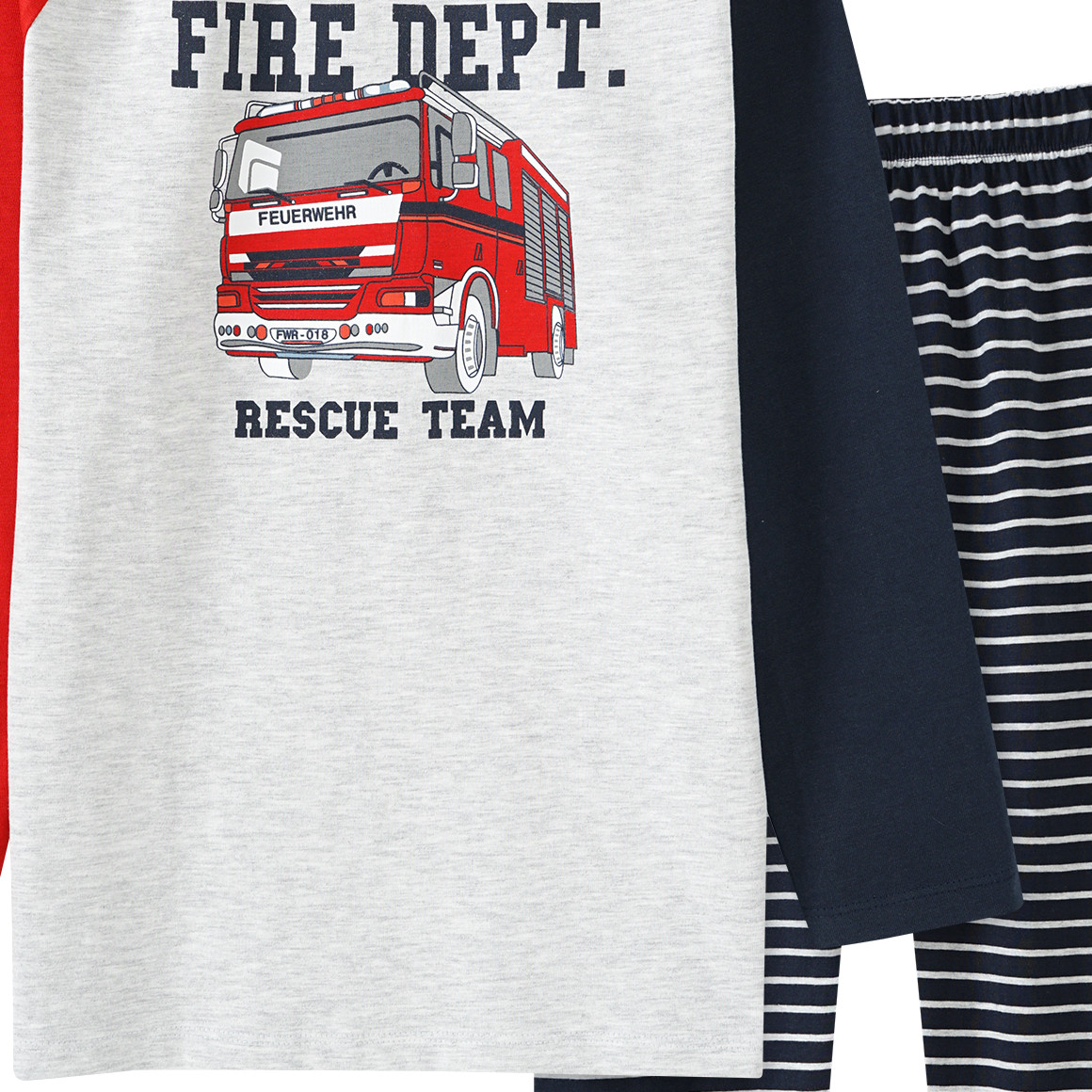Jungen Schlafanzug mit Feuerwehr-Print
