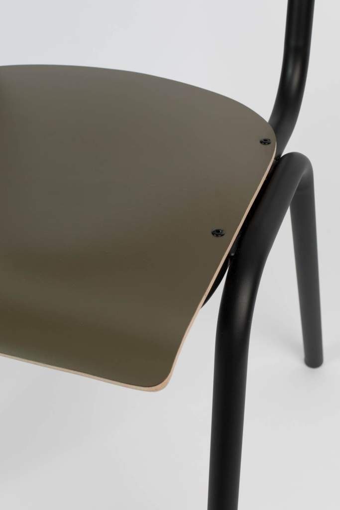 Zuiver Stapelstuhl Stuhl Stapelstuhl BACK TO SCHOOL MATTE OLIVE von ZUIVER