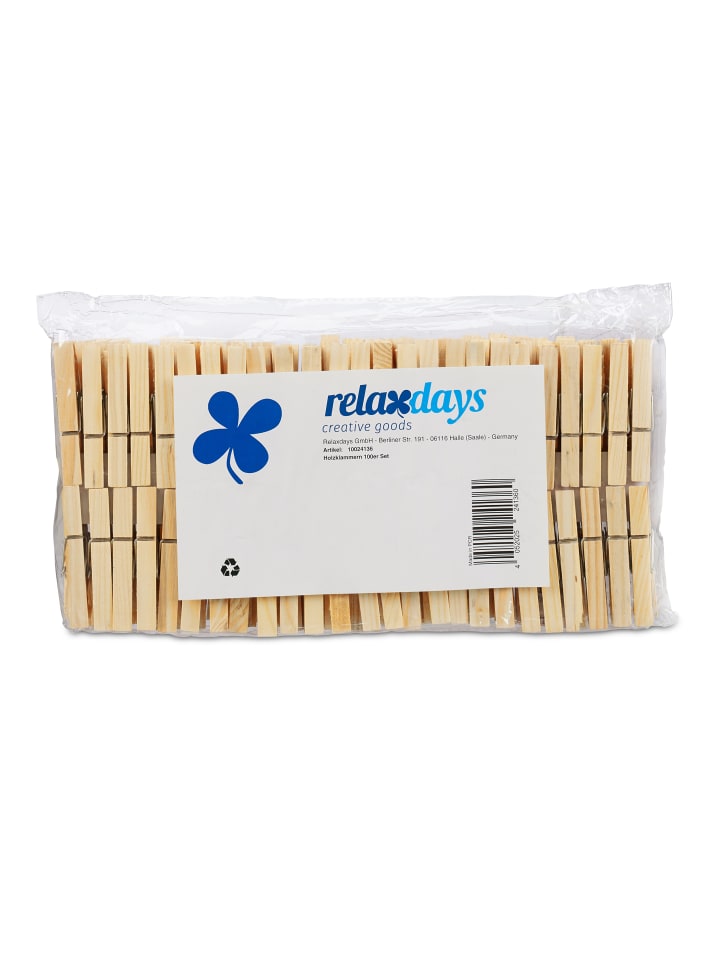 relaxdays 200x Wäscheklammern in Natur günstig kaufen onesize
