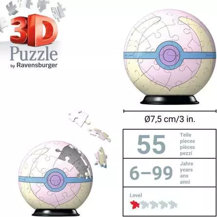 3D Puzzle Ball Pokémon Heilball