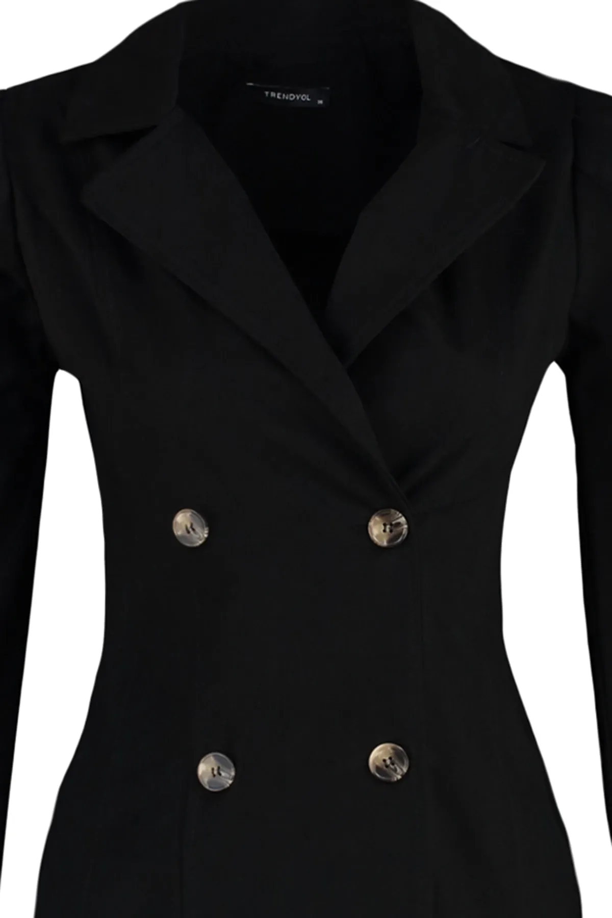 Trendyol Collection  Limitierte Edition: Schwarz gewebte Jacke, gewebtes Kleid TWOAW22EL1352