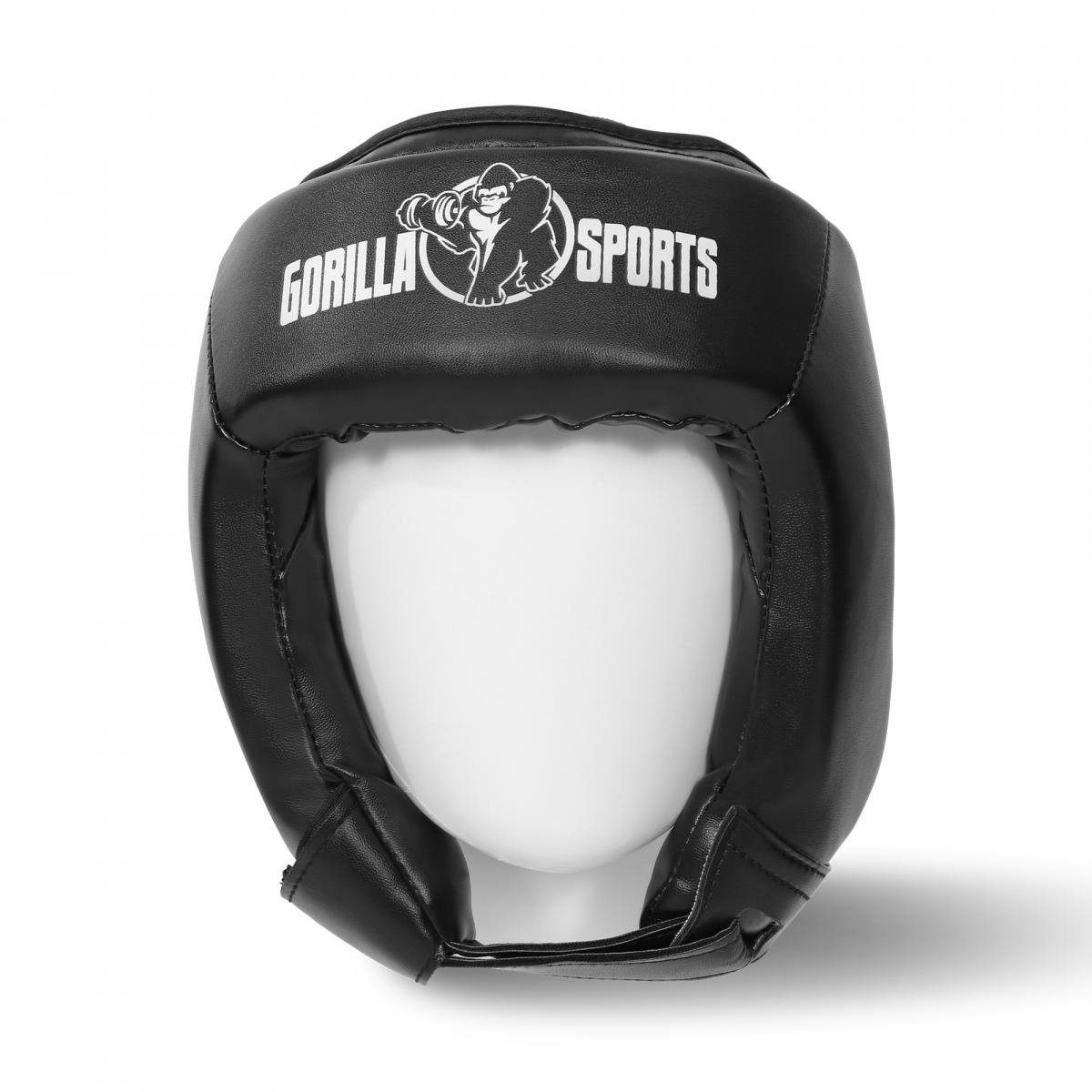 GORILLA SPORTS Kopfschutz Kopfschutz S - mit Klettverschluss und Schnürung, Kunstleder, Boxhelm (1-tlg)