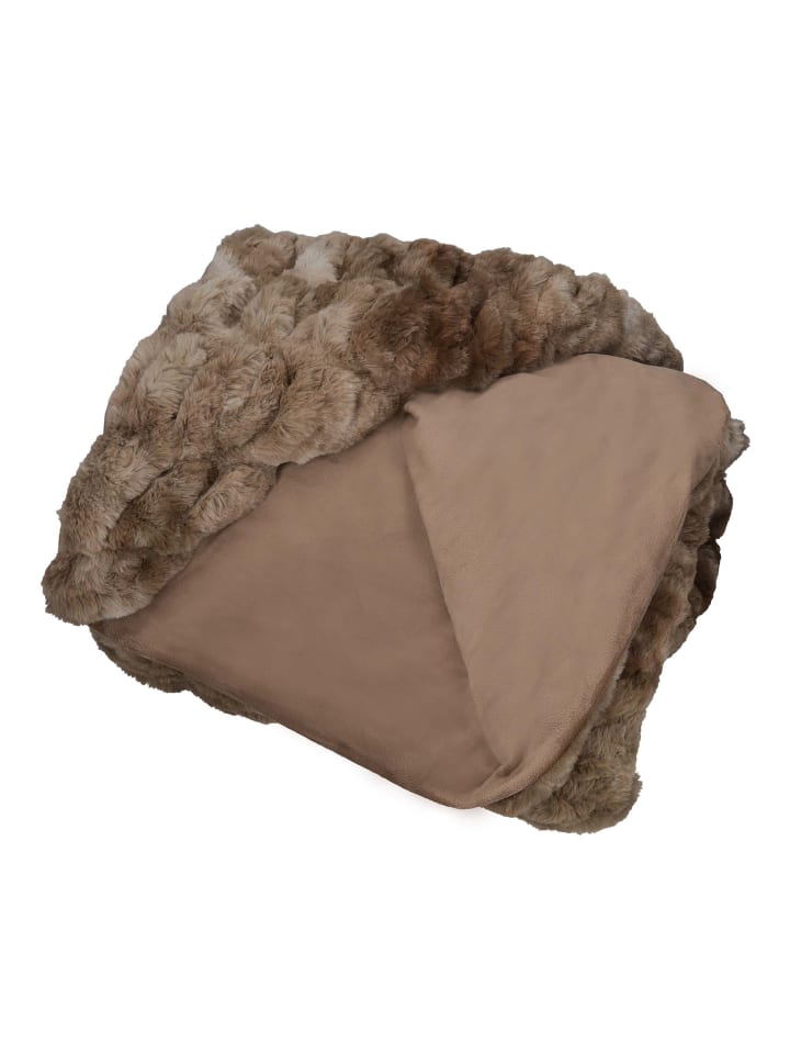 GMD Living Edle Wohndecke LUXURY in Brown (braun) günstig kaufen 150 x 200 cm