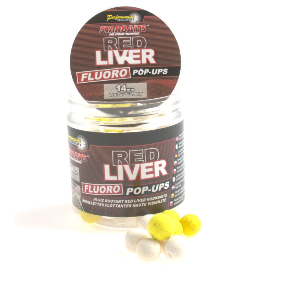 Starbaits PC Red Liver Fluoro Pop-Up плутајуће боиле 80g