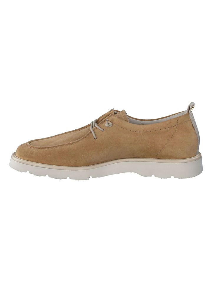 Paul Green Leder-Schnürschuhe in Hellbraun günstig kaufen