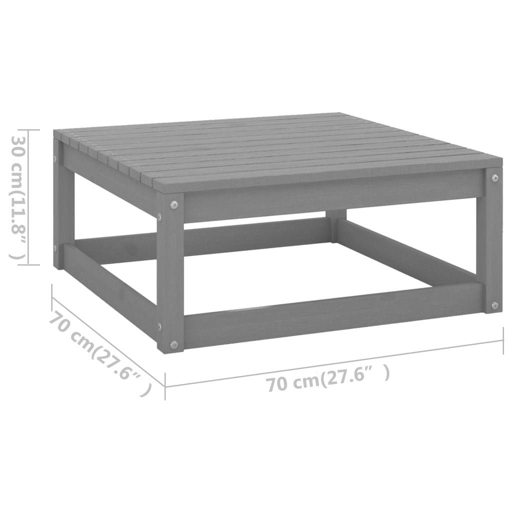 vidaXL Loungesofa 2-tlg. Garten-Lounge-Set mit Kissen Grau Kiefer Massivholz, 1 Teile