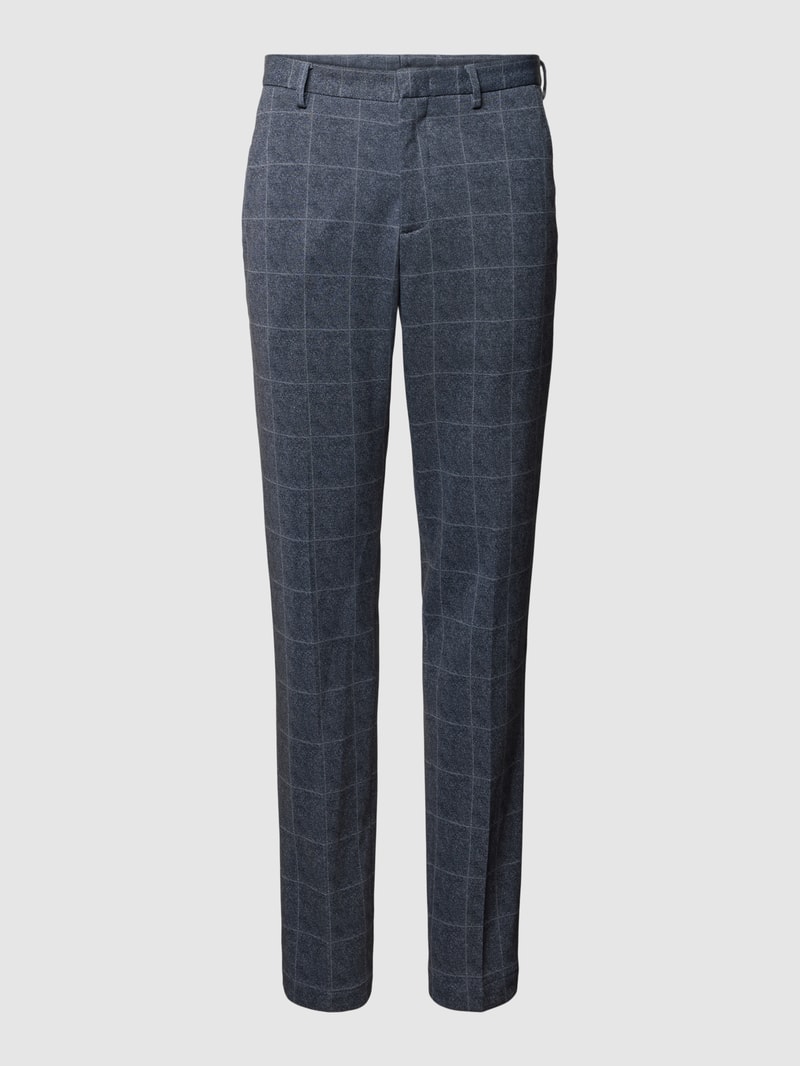 Stoffhose mit Gitterkaro Modell 'Ray' in blau