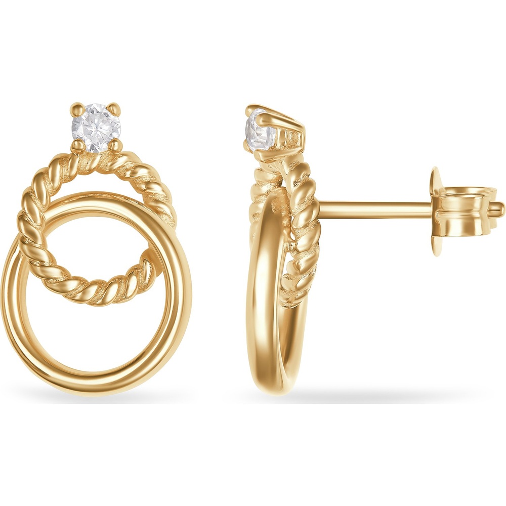 FAVS Boucles d'oreilles à fermoir à poussette 375 Or jaune Boucles d'oreilles