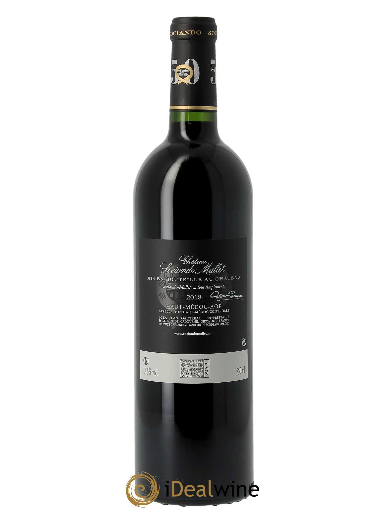 Château Sociando Mallet (CBO à partir de 6 BTS) 2018 - Lot de 1 Bouteille