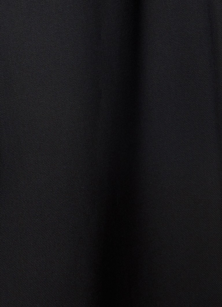 Pantaloni Maje cu talie înaltă și croială largă, confecționați din amestec de lână, cu buzunare laterale.
