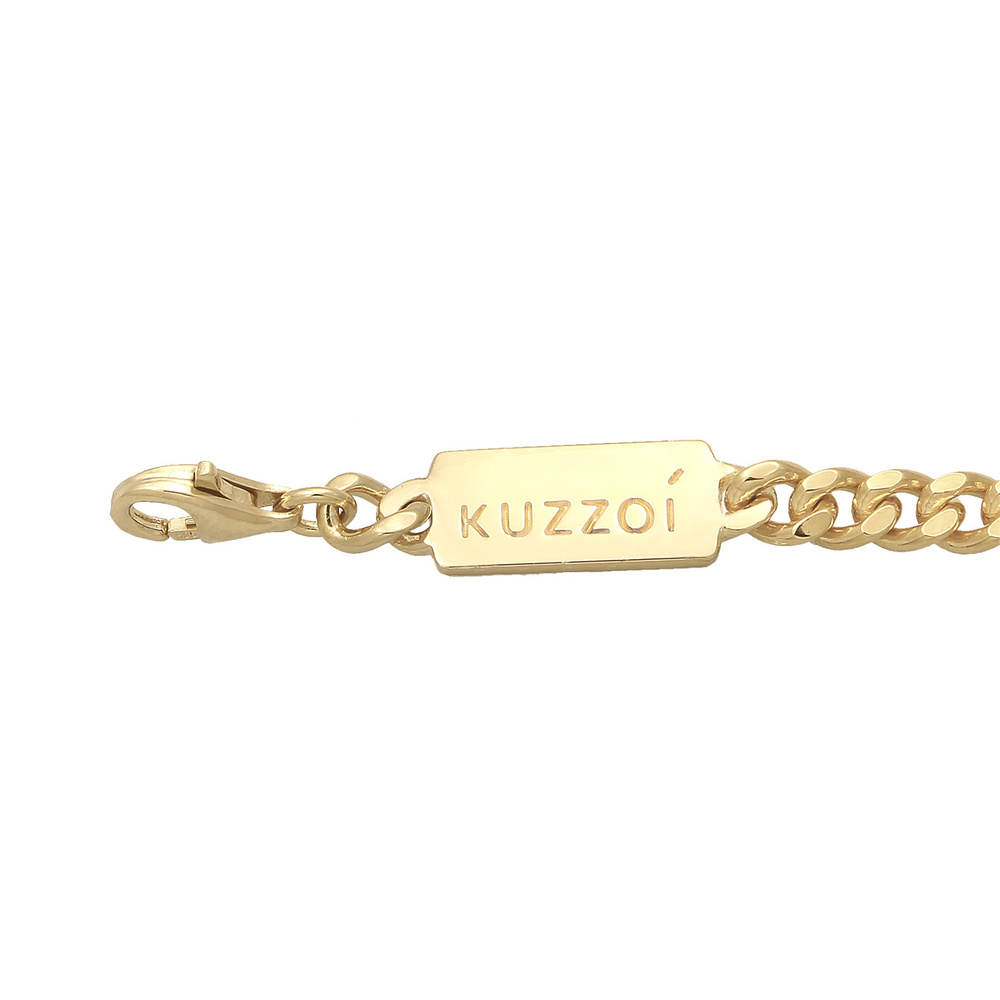 KUZZOI KUZZOI Bracelet Chaîne de Réservoirs Massif Trend Bracelet Homme - (925/1000) Arg Bracelet