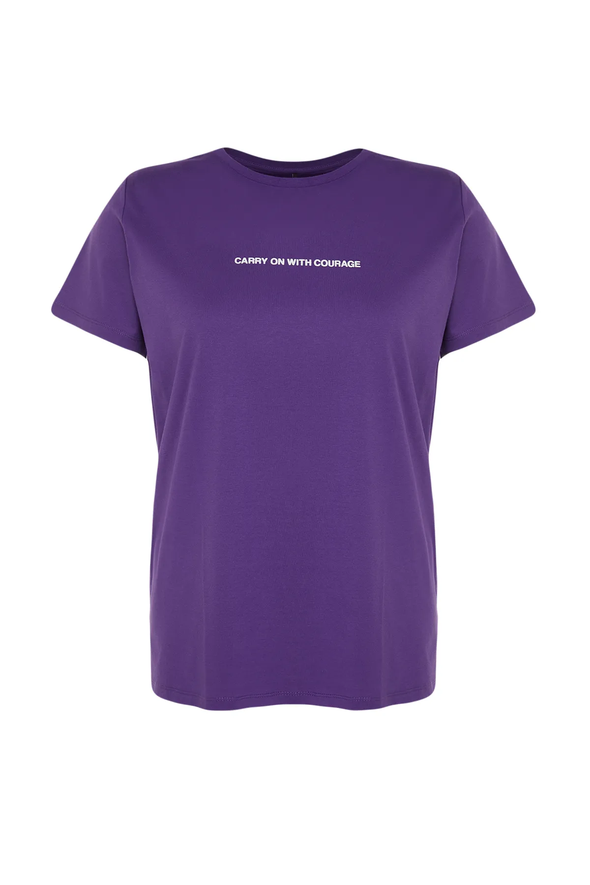 Trendyol Curve  Große Größen in T-Shirt - Lila - Boyfriend