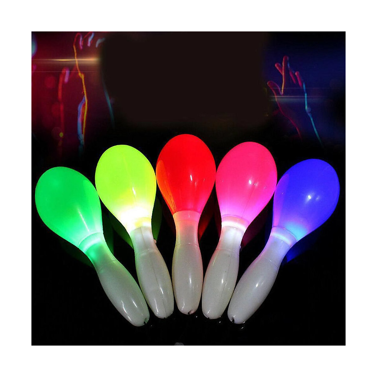 Maracas mit Licht 1 Stück,Farbe Zufällig Mitgebsel für Kinder