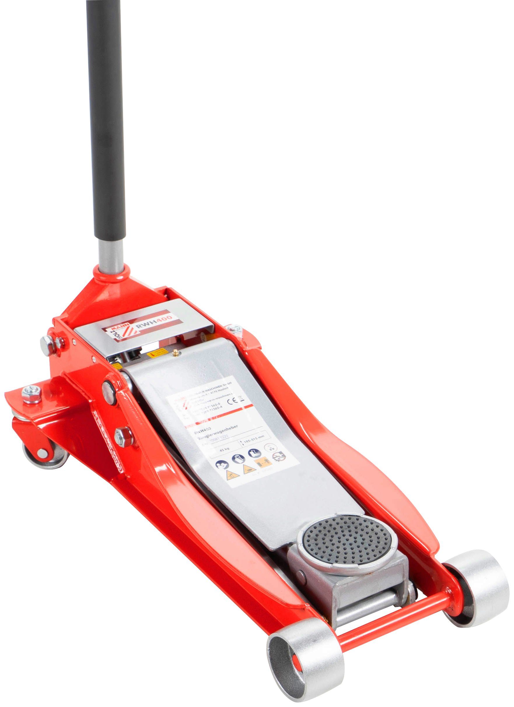 Holzmann Rangierwagenheber RWH400, max. Hubhöhe: 51,5 cm, in Werkstattqualität