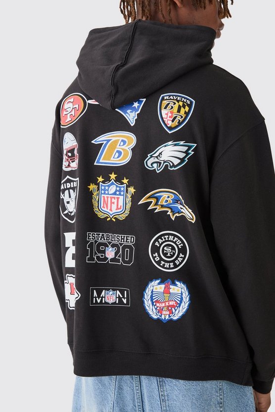 Oversize Hoodie mit Nfl All Stars Print