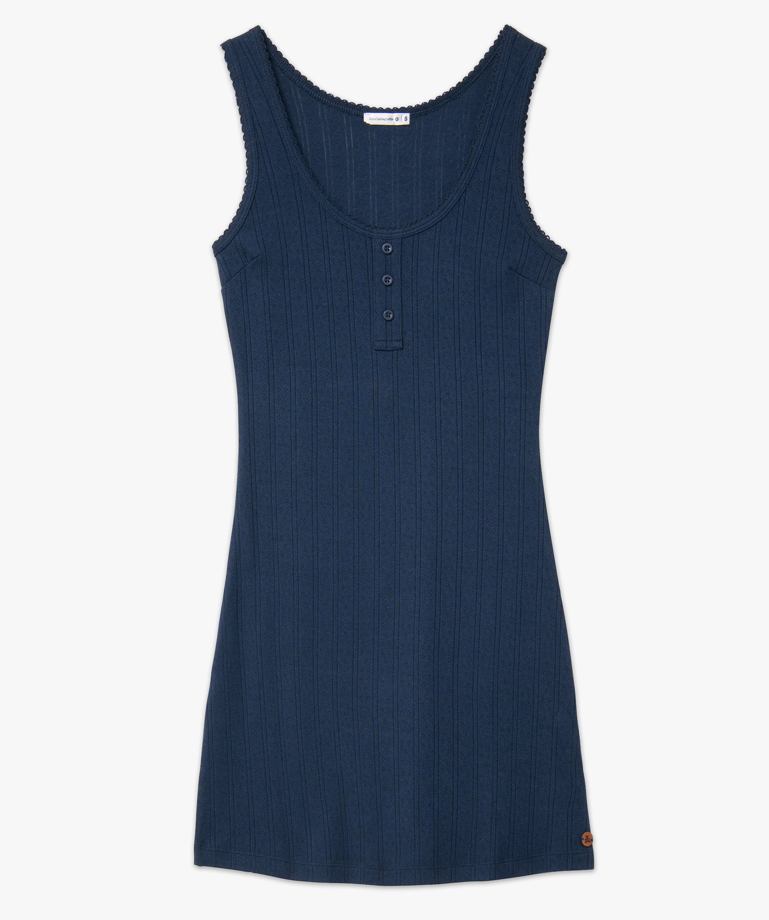 Chemise de nuit femme sans manches - LuluCastagnette bleu fonce | GEMO