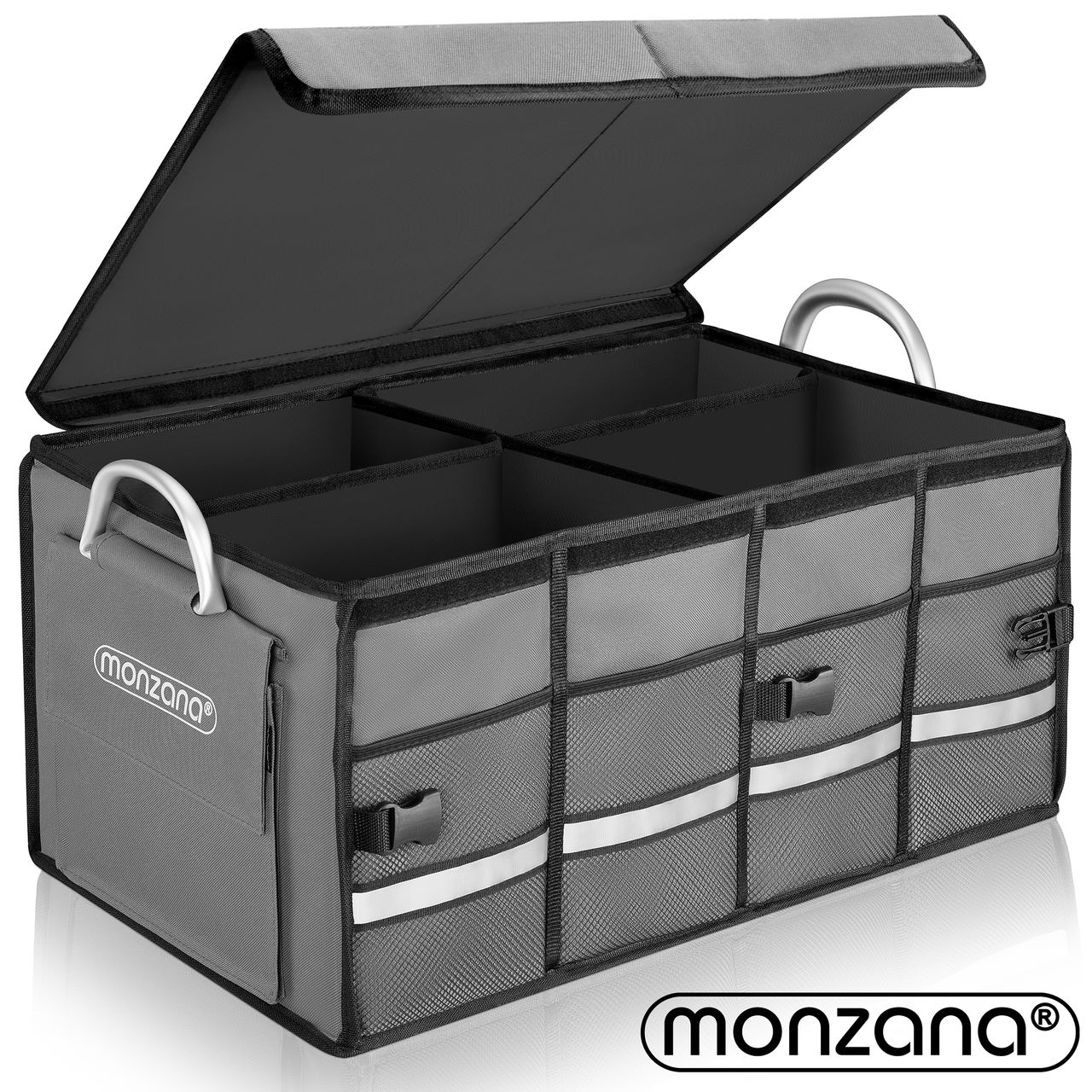 Monzana Kofferraumtasche Grau 60x35x30cm